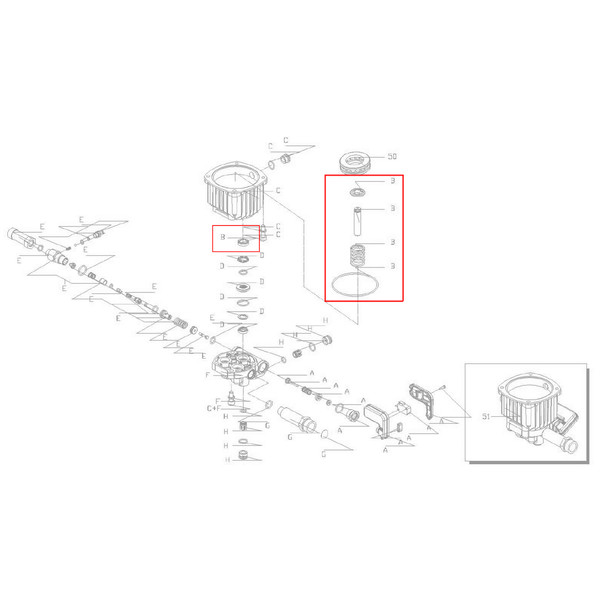 GRASS AVD-0803, ремкомплект поршня, на 1 поршень, для C22P