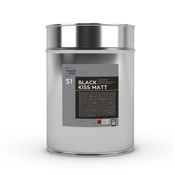 SMART OPEN BLACK KISS MATT 51, матовый чернитель резины, канистра 5 л