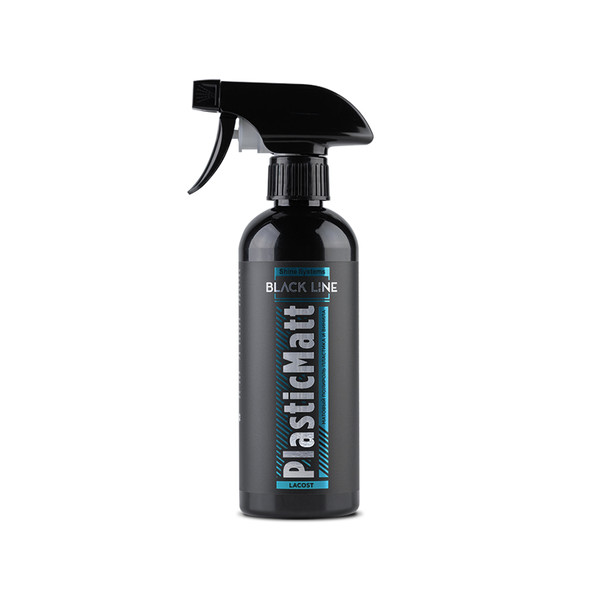 SHINE SYSTEMS BLACK LINE PLASTICMATT LACOST, матовый полироль для пластика и винила, спрей 400 мл