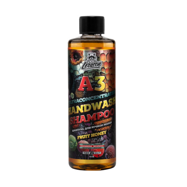 LERATON A3 HAND WASH SHAMPOO FRUT HONEY, шампунь для ручной мойки, флакон 473 мл