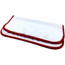 TORNADO, микрофибра для полировки, белая, с красным оверлоком, 40х40 см, без упаковки