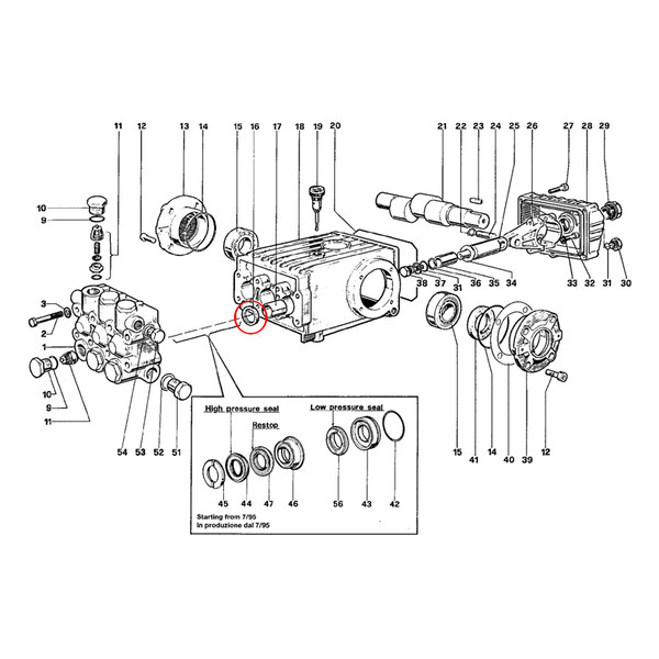 INTERPUMP KIT2, комплект масляных сальников, на 3 плунжера, 22х32х5.5 мм, ТехУм